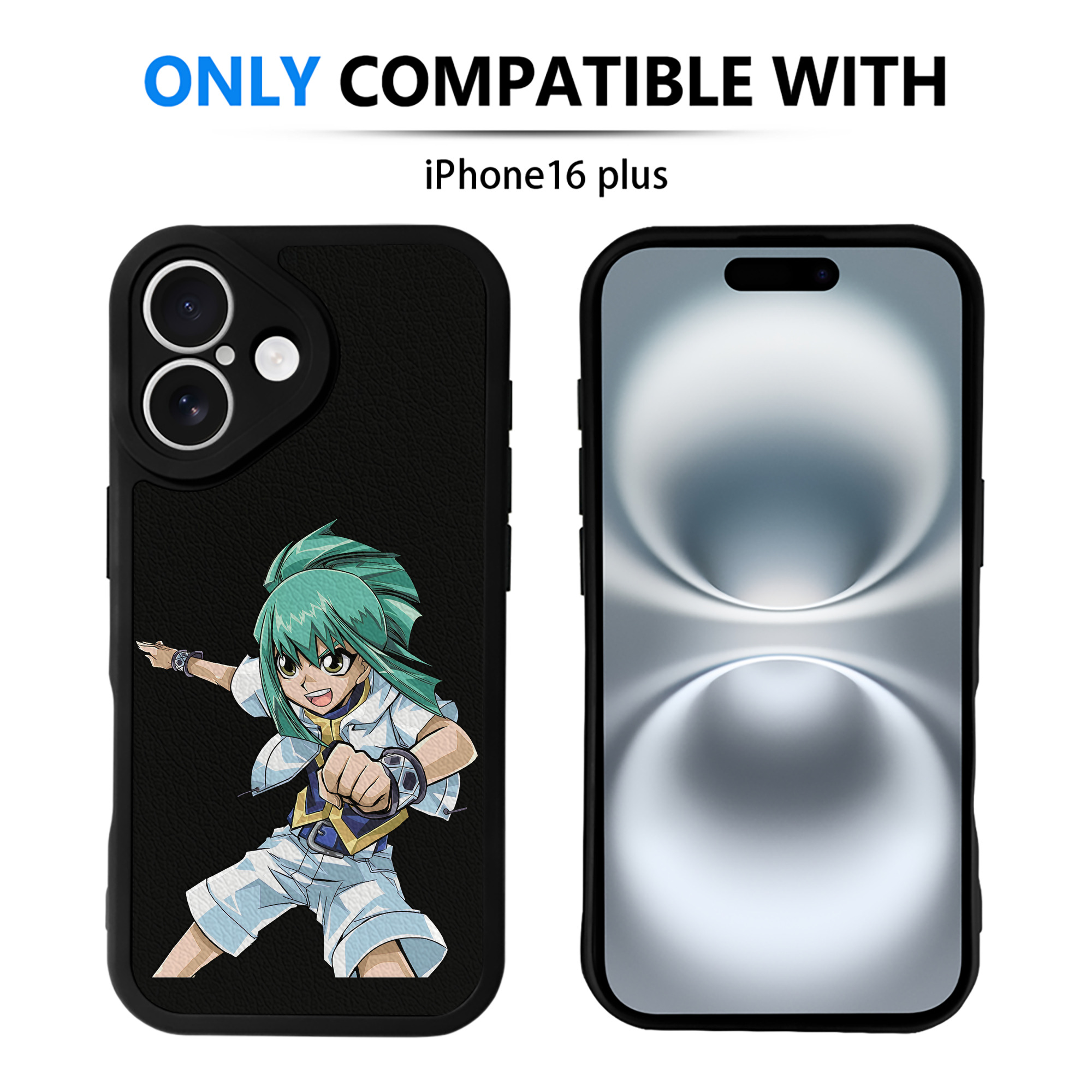 （画像用） 遊☆戯☆王 Yu-Gi-Oh! 【iPhone 16シリーズ対応】シリコンスマホケース（レザー調） 材質：シリコン